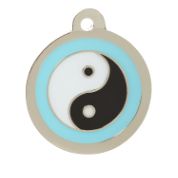 Blue Ying Yang Cat Tag